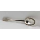 JOSIAH WILLIAMS & CO. A MID 19TH CENTURY SILVER BASTING SPOON, fiddle pattern handle, Exeter 1861,