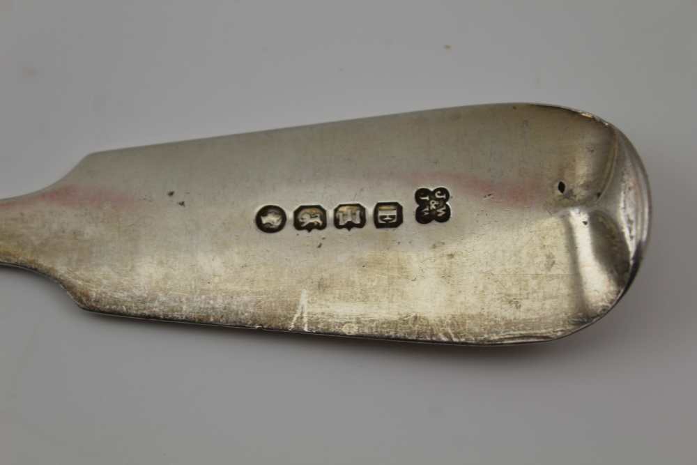 JOSIAH WILLIAMS & CO. A MID 19TH CENTURY SILVER BASTING SPOON, fiddle pattern handle, Exeter 1861, - Image 2 of 2