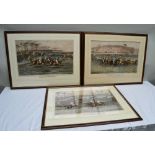 CHARLES HUNT AFTER F.C. TURNER 'Leamington Grand Steeplechase 1837' set of three coloured