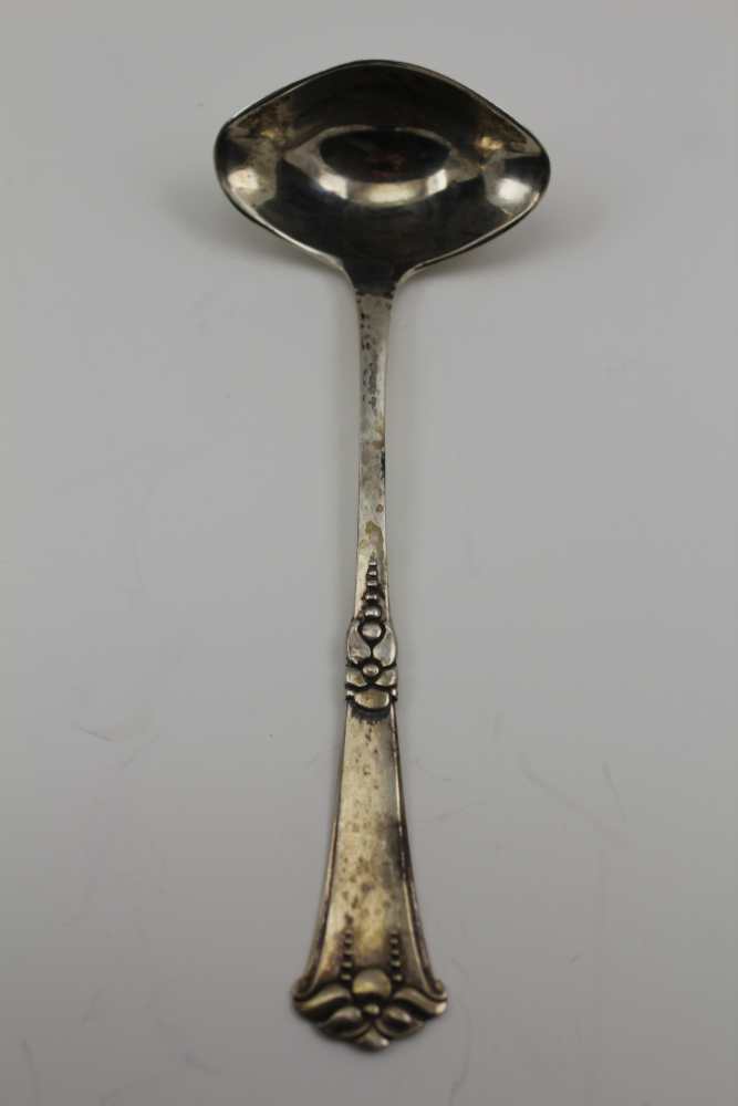 CHRISTIAN HEISE A DANISH SILVER DOUBLE LIPPED LADLE, Copenhagen 1925, 23g