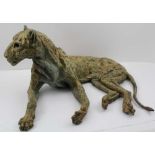 JAN SWEENEY MRBS (1939- ) 'LAZY MORNING', BRONZE LIONESS, a limited edition No.11 of 12,