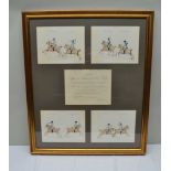 A COLLECTION OF FOUR HAND COLOURED PRINT PLATES dedicated to the Officers and Privates of the four