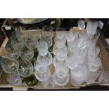 A BOX CONTAINING A GOOD SELECTION OF DRINKING GLASSES
