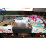 TWO BOXES CONTAINING A SELECTION OF USEFUL DOMESTIC & COLLECTABLE ITEMS