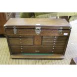 AN OAK TOOL CHEST by 'H.Gerstner & Sons' of America