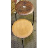 A PAIR OF MID-CENTURY DESIGNER STACKING STOOLS