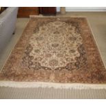 TWO NEUTRAL GROUND MODERN WOVEN FLOOR RUGS