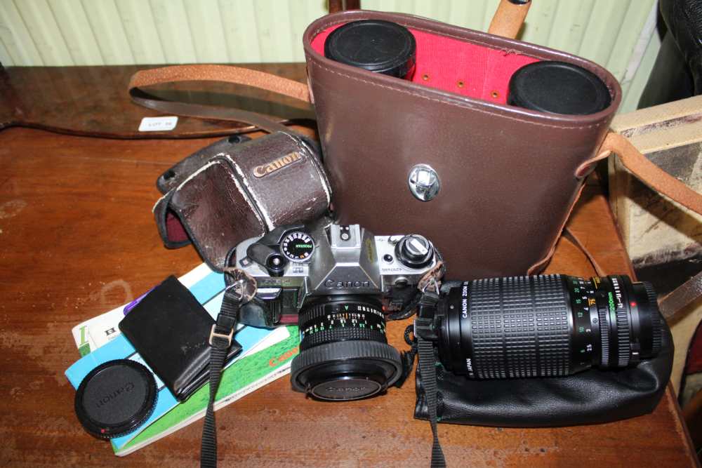 A SELECTION OF OPTICAL EQUIPMENT, to include; camera, binoculars etc.