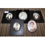 A SELECTION OF PORTRAIT MINIATURES VARIOUS