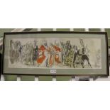 AFTER FELIX TOPOLSKI A print depicting a Procession of Judges in re-opening of Law Courts at