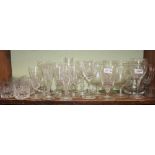 A SELECTION OF DOMESTIC GLASSWARE VARIOUS