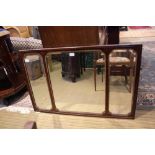 A FANCY FRAMED TRIPLE PLATE MIRROR