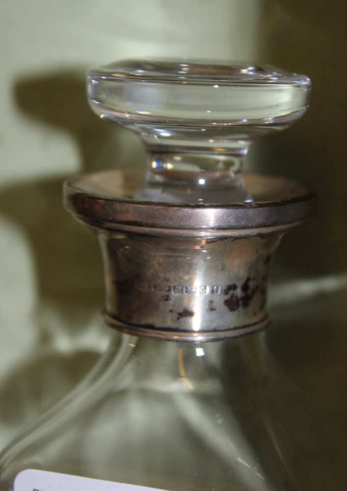 FOUR SILVER TOPPED GLASS VESSELS one inscribed 'Darling' - Image 3 of 3