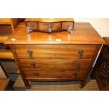 A FIRST-QUARTER 20TH CENTURY THREE DRAWER CHEST