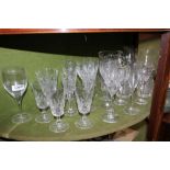 A SELECTION OF DOMESTIC GLASSWARE VARIOUS