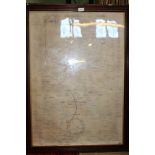 A MAHOGANY FRAMED & GLAZED MID-CENTURY MEDICAL DIAGRAM OF OUR METABOLIC PATHWAYS designed by 'D.E.