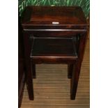 A CHINESE RECTANGULAR TOPPED OCCASIONAL TABLE with solid undertier