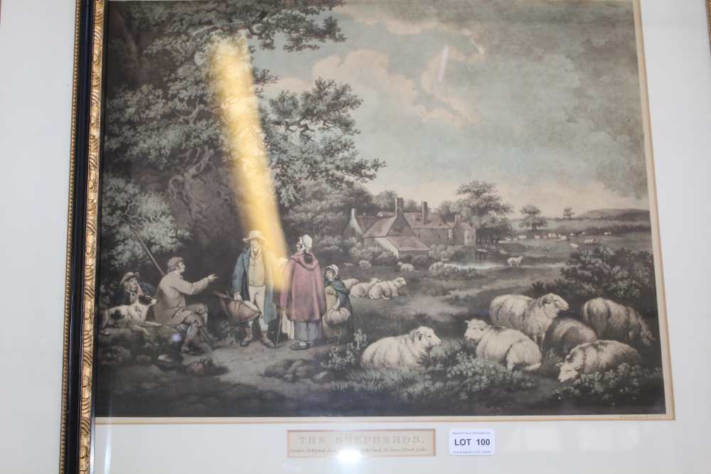 THREE PROBABLE 19TH CENTURY MOORLAND COUNTRY SCENES, each plain mounted in hogarth style frame - Image 3 of 4