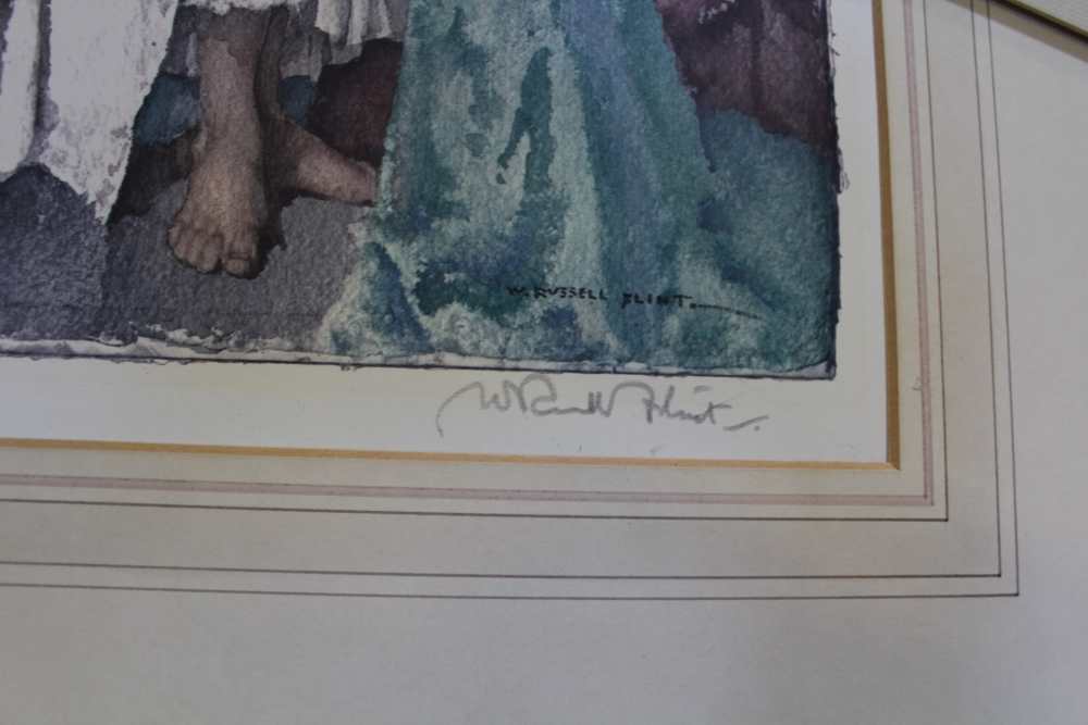 TWO MOUNTED UNFRAMED PRINTS to include a signed William Russell Flint limited edition, together with - Image 2 of 3