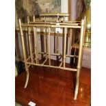 AN AESTHETIC DESIGN GILDED BAMBOO MAGAZINE RACK