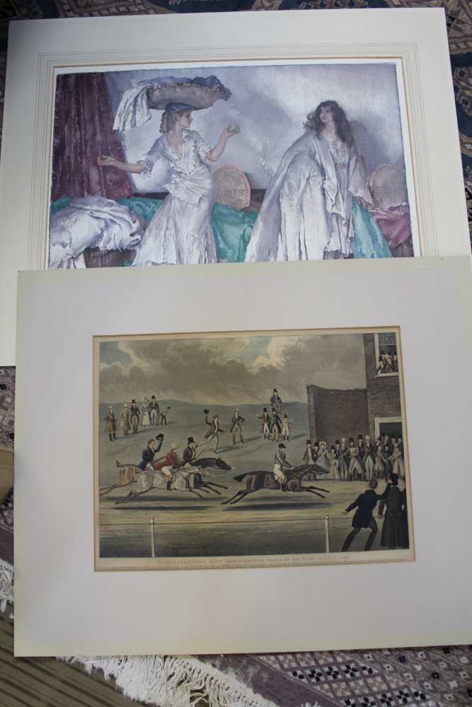 TWO MOUNTED UNFRAMED PRINTS to include a signed William Russell Flint limited edition, together with