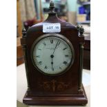 AN INLAID MAHOGANY CASED TIME PIECE, bearing the name 'Sir John Bennett Ltd, London'