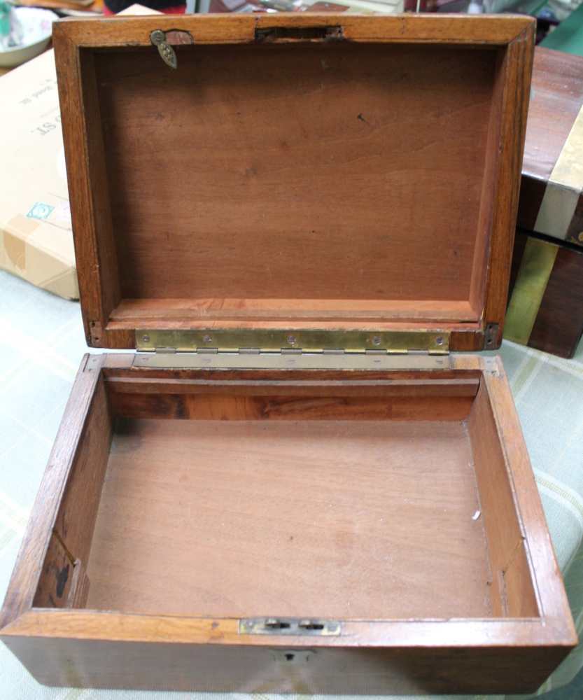 A 19TH CENTURY MAHOGANY BOX originally being a writing slope - Image 2 of 2