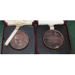 TWO BOXED 80TH BIRTHDAY OF WINSTON CHURCHILL COMMEMORATIVE TOKENS