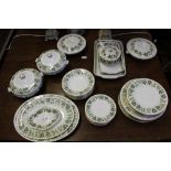 A WEDGWOOD SANTA CLARA PATTERNED PORCELAIN DINNER SERVICE, together with a selection of similarly