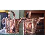 A 19TH CENTURY COPPER WATER JUG initialled for the Royal Mail Steam packet, together with an