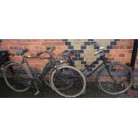 FOR SPARES & REPAIRS AND TLC, TWO VINTAGE BICYCLES a lady's light weight Royal Enfield, the