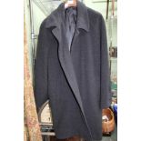 A CHRISTIAN DIOR BRANDED CASHMERE AND WOOL OVER COAT