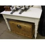 A LATER PAINTED PROBABLE PINE SIDE TABLE