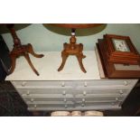 A DOUBLE WIDTH CRAQUELURE PAINTED CHEST OF EIGHT DRAWERS