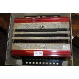 A BOXED VICEROY MELODEON ACCORDION with instructions