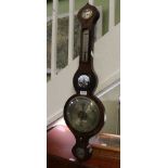 A 19TH CENTURY ROSEWOOD ONION TOPPED WEATHER STATION