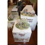 THREE LARGE SIZED BOXED LILLIPUT LANE DWELLINGS