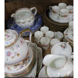 EIGHT VIENNA PORCELAIN PLATES together with floral decorated part tea & coffee services etc.