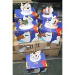 FIVE BOXED COALPORT CHARACTERS FROM ' THE SNOWMAN'
