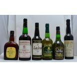 A SELECTION OF VARIOUS SHERRIES; Domecq La Ina Dry, 1 bottle Finlater's "Dry Fly" Sherry, 1 bottle