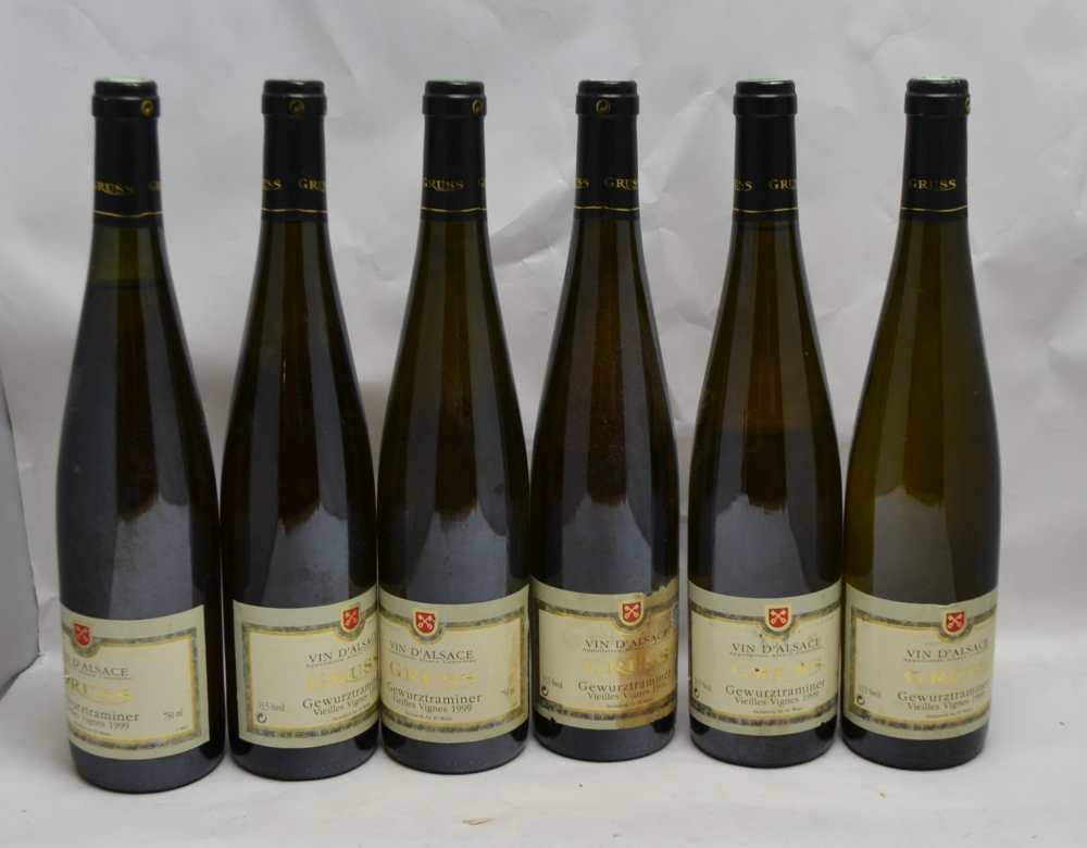 GRUSS GERWURZTRAMINER VIEILLES VIGNES 1999 Vin d'Alsace, 6 bottles