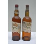 CARLSHAMNS PUNSCH Swedish Liqueur, 1930's bottling, 2 bottles