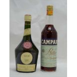 BENEDICTINE LIQUEUR 40% volume, 1 x 70cl bottle (top of foil damaged) CAMPARI BITTERS, 26.4% volume,