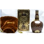 CHIVAS ROYAL SALUTE Blended Scotch Whisky, aged 21 years, 70% proof, 26 2/3 fl.oz. in ceramic flask,