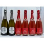 FAUSTINO CAVA Brut Rose, 4 bottles OMNI NV Australian Sparkling, 2 bottles (6)