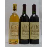 CHATEAU DE RICAUD 2002 Premieres Cotes de Bordeaux, 2 bottles CHATEAU DE RICAUD 1996 Loupiac white
