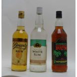 FINEST WEST INDIAN RUM, 1 bottle BOUNTY, St Lucia Rum, 1 bottle WEST INDIES WHITE RUM, Tesco, 1