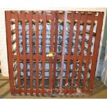 A LOCKABLE WINE RACK/CAGE, total capacity 64 bottles (8 x 8) overall dimensions, height 82cm,