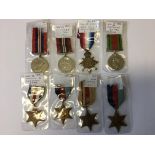 A selection of various British medals to include the 1939-45 star, the Africa Star, the France and