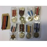 A group of nine various medals to include the First World War war medal, 1939-45 Star, France and